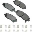 Akebono Ultra-Premium Ceramic Front Disc Brake Pads, grey