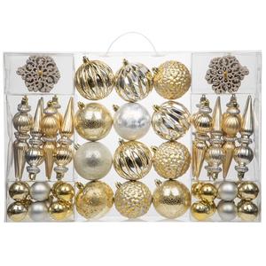 92pcs Christmas Ball Ornaments Christmas Tree Decoration Set with Srtings Shatterproof Christmas Baubles for Christmas Holiday Wreath Garland Party Decoration Gold-Silver