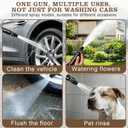 High Pressure Power Washer Nozzle with Connector Set,High Pressure Water Gun,Power Jet Water,Multi Function Lawn & Garden Watering Sprayer for Car Wash, Garden Watering & Outdoor Cleaning