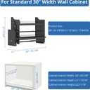 Pull Down Shelf Upper Kitchen Wall Cabinet Storage Organizer (30inch Cabinet) Black