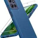 FNTCASE for Moto G-Power 2025 Case: Motorola G Power 2025 Case 14FT Military Grade Drop Protection with Screen Protector Shockproof Anti-Slip Rugged Matte Dual Layer Daily Cover 6.8 Inch (Blue)