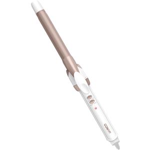 Conair Double Ceramic ¾-Inch Curling Iron, ¾-Inch Barrel Creates Tight Curls, Hair Curler for Use on Short, Medium, & Long Hair, White/Rose Gold