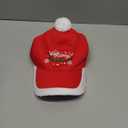 Funny Merry Christmas Hat for Men Women, Adjustable Embroidered Cotton Santa Red Baseball Cap (Black)