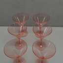 Liacere Martini Glasses Set of 6-11 oz Pink Plastic Martini Cocktail Glasses with Stem-Reusable Cocktail Glasses for Bar,Margarita,Whiskey,Gin,Tequila,BPA-Free, Dishwasher-Safe