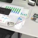 Oterri Clear Writing Desk Pad, 35.4’’x17” Heat Resistant Waterproof PVC Round Edge Durable Desk Protect Mat, Anti-Static Writing Mat Table Protector