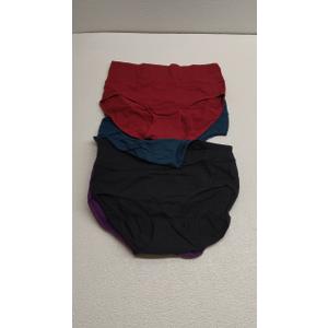 ANNYISON Womens Underwear, Soft Cotton High Waist Breathable Solid Color Briefs Panties for Women (Large, 5 Pack in 5 Drak Colors)