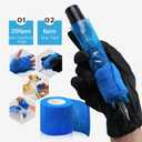 2 x 200PCS Tattoo Pen Covers with 6PCS Tattoo Grip Tapes,Blue Tattoo Machine Wraps Covers with Tattoo Pen Sleeves Bags Set for Tattoo Artist Tattoo Supplies