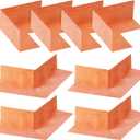 uxcell 8pcs Inside Waterproofing Corner Shower Seamless Corner Cover, Outside Polyethylene Seamless Corner for Bathtub and Steam Room, Orange (Inside+Outside)