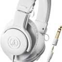 Audio-Technica ATH-M20x Professional Studio Monitor Headphones, White
