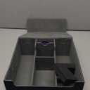 Mlikero Card Deck Case, Trading Card Storage Box for Magnetic Cards Holder and Hard Plastic Cards Protectors, Leather Magnetic Closure Deck Box Fit for MTG, TCG (C-3 Row XL, A1-Black)