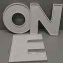 3PCS Larger Charcuterie Letter 12” ONE fillable Tray, Baby Serving Trays for Food, Wood Letter Chocolate Candy Tray for Baby Shower Party Favors (ONE- White)