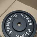 Fitvids Olympic 2-Inch Cast Iron Plate Weight Plate for Strength Training and Weightlifting, Vintage Style, Alloy Steel,25LB Pair