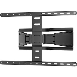 WALI Ultra Slim Full Motion TV Wall Mount Bracket for Most 43-90 Inch Flat Screen TVs, Swivel, Tilt & Extension TV Articulating Mount, Max Mounting Holes 600x400mm, Holds up to 132lbs(TTM-4), Black