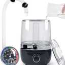 Top fill Reptile Fogger Terrariums Humidifier Fog Machine Mister with 4L Visible Large Tank & Extension Hoses, Suitable for Terrariums & Enclosures, Ideal for Reptiles/Amphibians/Herps/Vivarium/Moss