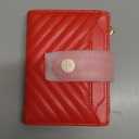 Sunpour Small Womens Wallet,Slim Bifold Leather Wallet for Women RFID Card Holder Ladies Compact Pocket Wallet Small Wallet for Crossbody Bag(Red)