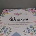 Lambs Ear Wreaths for Front Door Year Round Outside, 20'' Artificial Spring Summer Wreath with Peony Buffalo Bow Green Handmade Farmhouse Home Decor