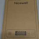 Nicewell Food Scale, 22 Lb Digital Kitchen Scale Weight Grams And Oz For Cooking Baking, 1G/0.1 Oz Precise Graduation, Stainless Steel And Tempered Glass (Ash Silver)