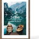 Hongkee 24x36 Picture Frame, Rustic Brown Wood Style, Wall Mounting