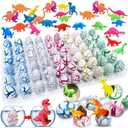 30 Pcs Hatching Dinosaur Eggs for Kids Party Favors, Easter Egg Filled with Toys Novelty Grow in Water Dino Eggs with Toys Inside Easter Basket Stuffers Birthday Gifts, Classroom Prize, Pinata Fillers. 2 Eggs is Broken