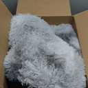 WESTERN HOME WH Calming Dog & Cat Bed, Anti-Anxiety Donut Cuddler Warming Cozy Soft Round Bed, Fluffy Faux Fur Plush Cushion Bed for Small Medium Dogs and Cats (20"/24"/27"/30"), White Grey