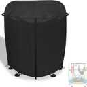 Kids Trampoline Cover Waterproof for 55" Round Kids Trampoline Heavy Duty 600D Oxford cloth Weather-Resistant Round Trampolines Cover UV resistant Windproof Outdoor Toddler Trampoline CoversBlack