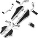 For Harley Davidson Floorboards Touring Street Road Glide Passenger Defiance Floorboards Motorcycle Footboards (Chromed, comb sets with highway pegs)