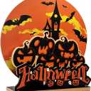 3 x Halloween Decorations Gifts Halloween Decor Indoor Party Spooky Pumpkin Decorations Ghost Desk Decor for Home Room Bedroom Farmhouse Office Tiered Tray Table Centerpieces 3PCS - Castle