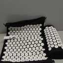 XiaoMaGe Acupressure Mat and Pillow Set with Bag - Large Size 28.7 X 16.5 inch Acupuncture Mat for Neck & Back Pain, Muscle Relaxation Stress Relief, Sciatica Pain Relief Pillow (Black)