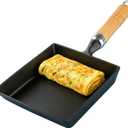 Tamagoyaki Pan, Cast Iron Japanese Omelette Pan Egg Roll Pan for Breakfast, Rectangular Egg Skillet Suitable for Gas & Induction Stovetops, 7.2 x 6.1 inches