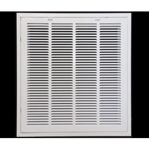 HVAC Premium 22 x 26 Duct Opening Steel Return Air Filter Grille, for 1-inch Filter, Removable Door, Flat Stamped HVAC Vent Cover Grille, Outer Dimensions 24.5 x 28.5