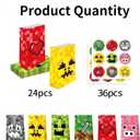 24 Pcs Game Theme Gift Bags, Pixel Gift Wrap Bags, Small Candy Bag, Plus 4 Adorable Stickers as a gift.