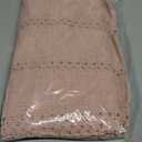 Artoid Mode Pink Farmhouse Woven Rustic Hollow Table Runner, Seasonal Holiday Hollow Kitchen Dining Table Decoration for Home Party Decor 12x108 Inch