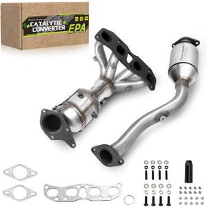Front and Rear Catalytic Converter Compatible with Nissan Rogue 2008 2009 2010 2011 2012 2013, Rogue Select 2014 2015 2.5L L4 Catalytic Convertor EPA Compliant 16593 53827