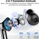 Ai Translation Earbuds Real Time, Simultaneous Interpretation Translator Earbuds with 6 Translation Modes/164 Languages, No Subscription Translatior Headphones,40H Audifonos Traductores Ingls Espaol