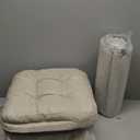 Chair Cushions, Foam Dining Chair Cushions, Tufted Indoor Chair Pads, Set of 3, 16.5' x 16.5' x 3.5', Beige