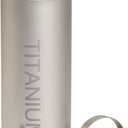 Vargo Titanium Water Bottle with Ti Lid | 100% Titanium Construction | 650 ml Capacity | Weighs 3.9 ounces