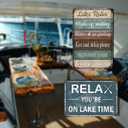 Lake Rules Metal Sign  Lake House Decor Wall Art for Summer Cabin, Lake Life Decor, Lake Wall Art, Lake House Sign for Home, Outdoor Lake Decorations  8x12 Inch Vintage Tin Sign
