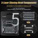 WES9032P Replacement Blade Compatible with Panasonic ARC5 5-Blade Shavers, Outer Foil and Inner Blade Set WES9032P, Compatible with ES-LV97-K, ES-LV67-K, ES-LV95-S, ES-LV65-S (1 Pack)