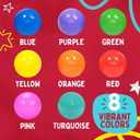 Playz Soft Plastic Mini Ball Pit Balls 200 Count - w/ 8 Vibrant Colors - Crush Proof, No Sharp Edges, Non Toxic, Phthalate & BPA Free for Baby Toddler Ball Pit, Play Tents & Tunnels Indoor & Outdoor