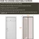Magnetic Screen Door Mesh, Easy Install, Heavy Duty Fiberglass,Self Sealing Door Screen for Single Door Size 36 x 80 Inch, Screen Door Size 38 x 82 Inch