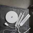 LED Floor Lamp for Living Room, Bright Reading Lamps for Office, Adjustable Colors Temperatures&Brightness, Dual Head Goose Neck Standing Lamp, Remote and Button Control, Eye-Caring Tall Lamp, White