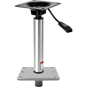 3/4" Pin Adjustable Locking Boat Seat Base, 3 Height Ranges(13-19)(18-24)(24-30) Inch, for Yacht & Fishing Boat Mounting