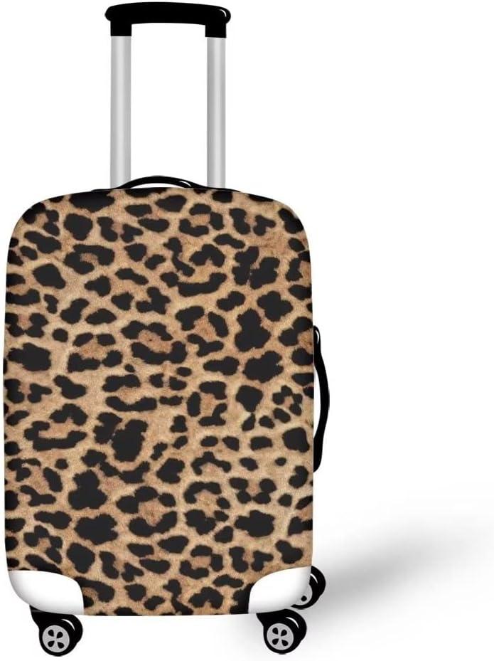 Leopard Printed Women Luggage Cover Personalized Pretty Anti-Scratch Practical Suitcae Baggage Case (Large)