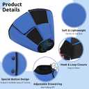 Queenmore Dog Cone XL, Soft Dog Cones for Large Dogs After Surgery, Cone for Dogs to Stop Licking, Elizabethan Collar for Pet, Alternative to Recovery Collar for Large Breeds, Blue XL