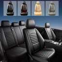 Car Seat Covers Compatible with Mazda CX-5 2013-2026. Waterproof & Breathable Leather. Compatible with Airbag & Easy to Install. All - Weather Seat Cushion Protector(Full Set, Black)