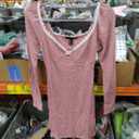 Lace-Trim Mini Dress, Size S