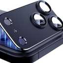 Esanik Upgrade 2 Pack for iPhone 17 Pro Camera Lens Protector, Aluminum Alloy Metal matte Case Tempered Glass Camera Screen Cover, Scratch Resistant Case Friendly (Blue)