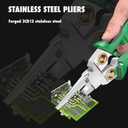 8-in-1 Wire Cutter/Wire Stripper with Voltage Tester and 12-250V AC/DC Dual Alarm For cutting/crimping/stripping/twisting/pulling wires on hot/neutral lines Electrician, HVAC, Automotive Repair Tool