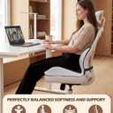 Office Chair Cushion for Tailbone & Low Back Pain Relief, Car and Truck Seat Cushion, Comfortable Foam and High Backrest, Suitable for Office Chairs, Cars, Trucks, and Home Chairs