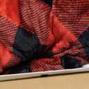 Homemate Electric Blanket Heated Throw - 50x60 Ultra Soft Cozy Flannel Heating Blanket with 10 Fast Heat Levels 8 Hours Auto Off Over-Heated Protection ETL Certification Keep Warm in Home Office (Red-black)